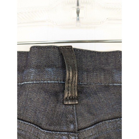 Rag & Bone Hyde Black Lamb Leather & Indigo Denim Combo Skinny‎ Jean Size 27 - Picture 10 of 16